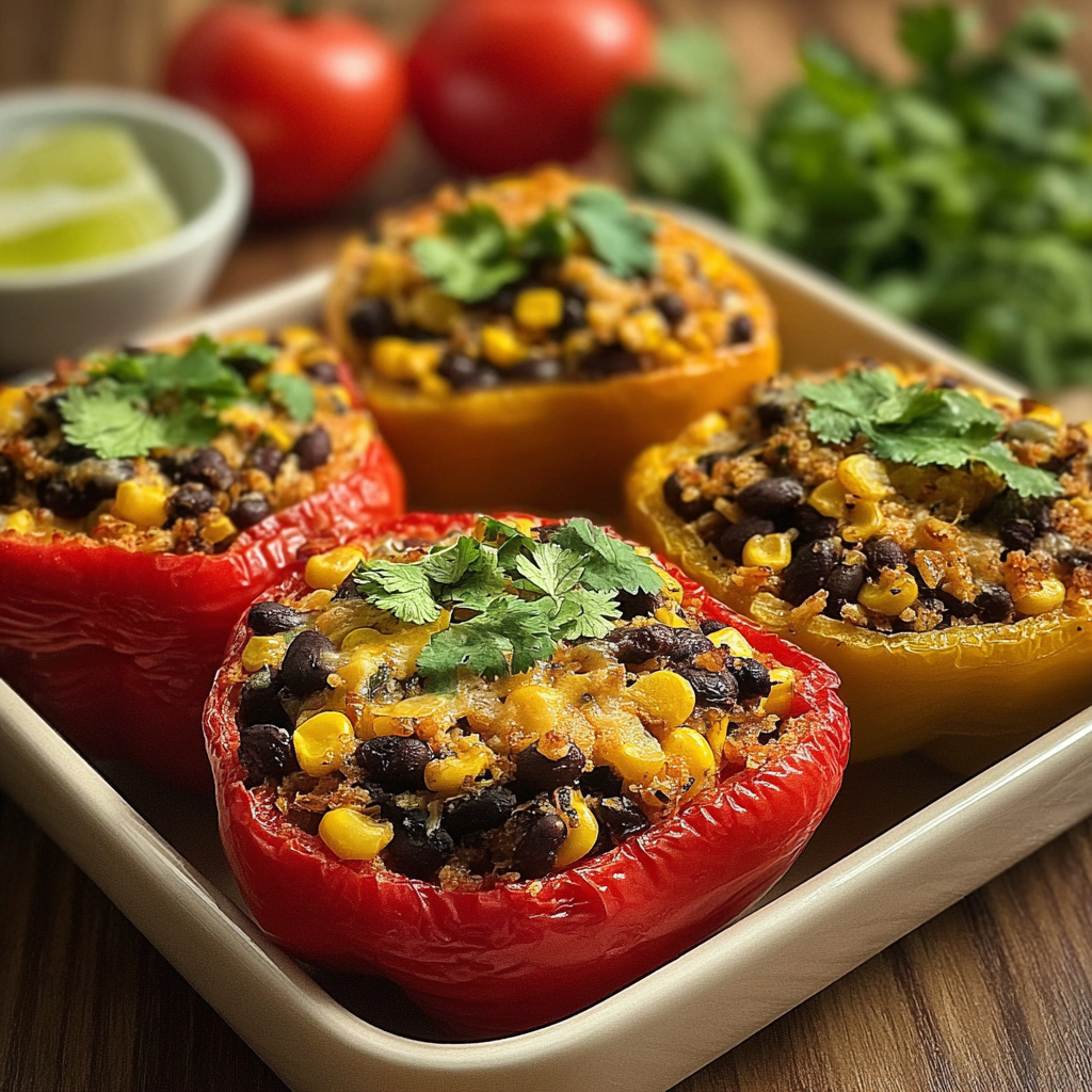 Black Bean Corn Stuffed food photograph 2