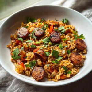 Cajun Sausage Rice Skillet – Easy 30-Minute Recipe