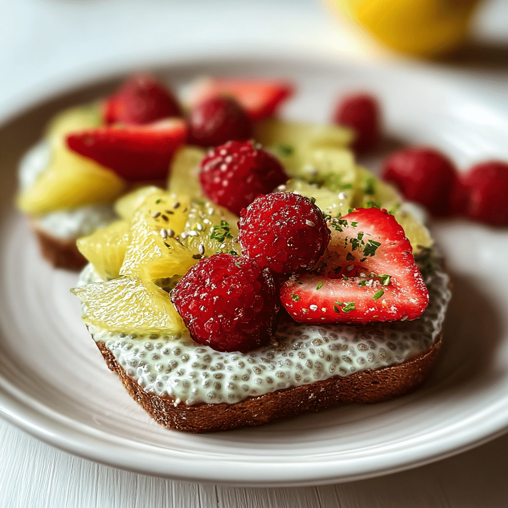 chia pudding fruit food photograph 3