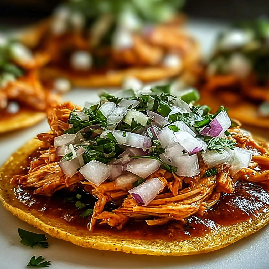 Chicken Tinga Tostadas food photograph 3