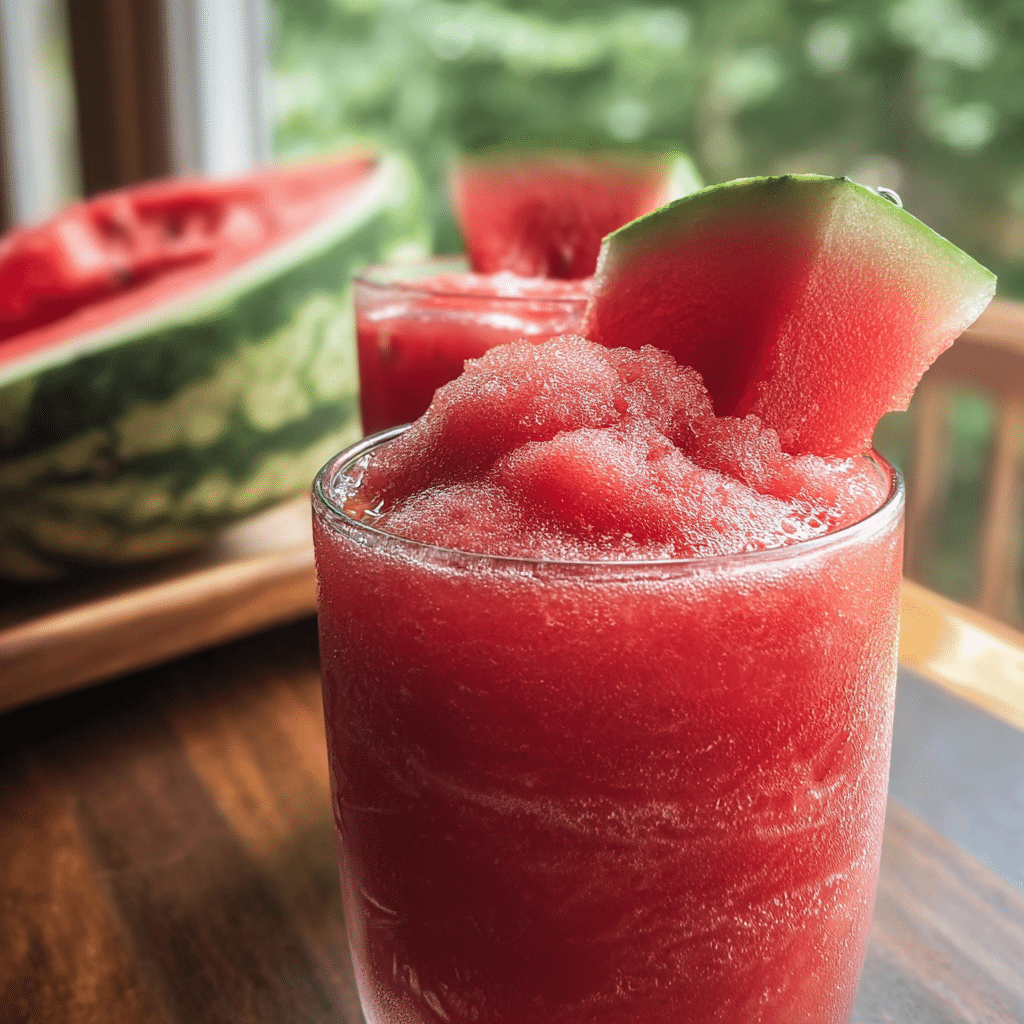 frozen watermelon slush food photograph 2
