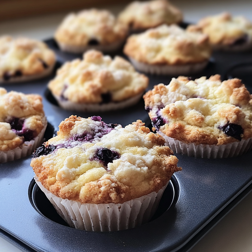 Huckleberry Cream Cheese Muffins food photograph 2