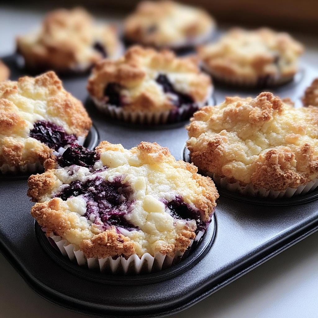 Huckleberry Cream Cheese Muffins food photograph 3
