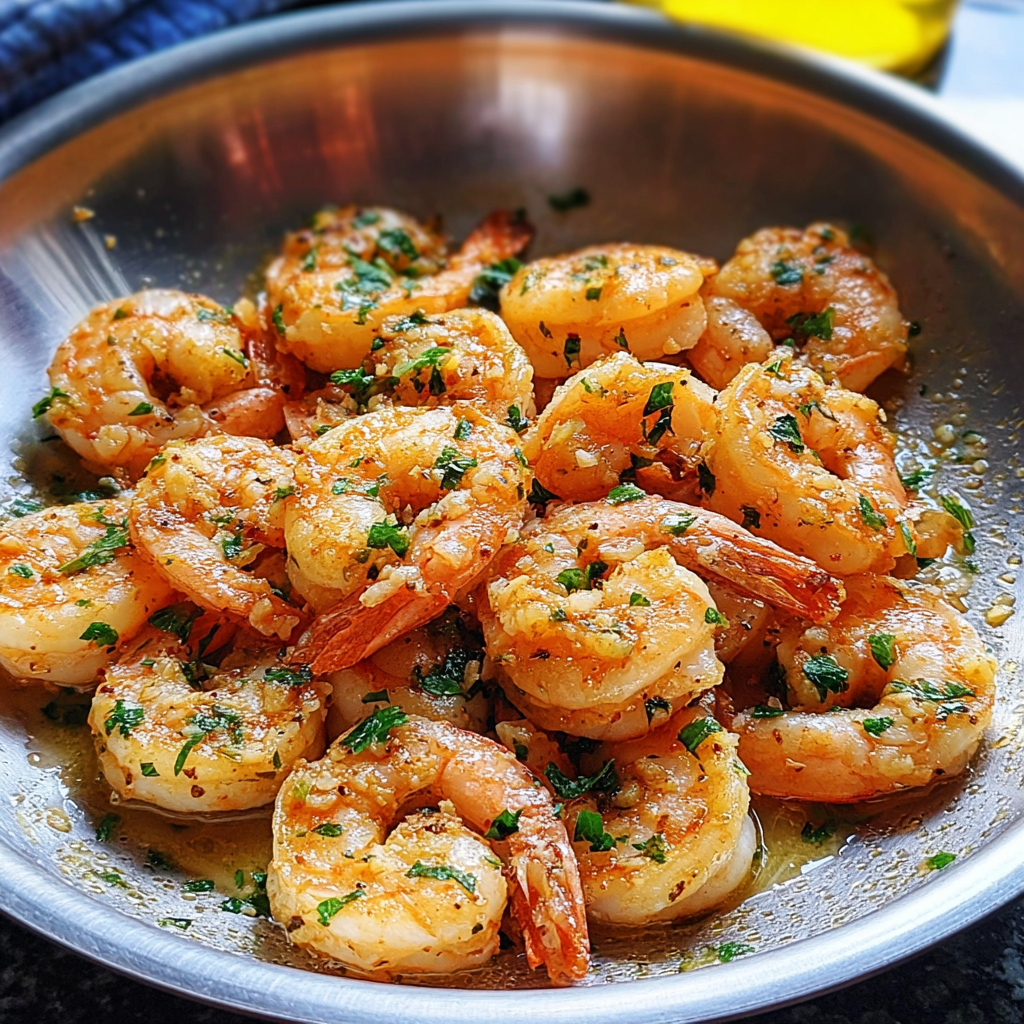 Lemon Garlic Shrimp Zesty food photograph 2