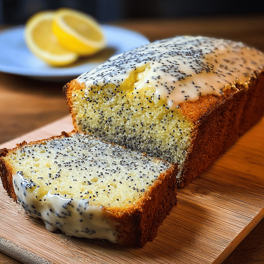 lemon poppy seed loaf food photograph 1
