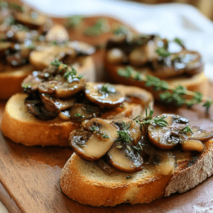 Mushroom Thyme Bruschetta: Perfect Appetizer Recipe Guide