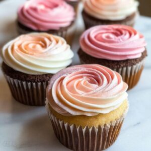 Perfect Neapolitan Cupcakes with Tri-Color Swirl Recipe
