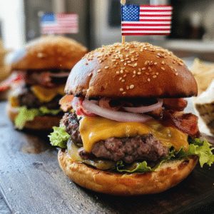 Patriotic July Burgers: Amazing Red White Blue Recipe