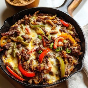 Zesty Philly Cheesesteak Skillet – Easy 30-Minute Recipe