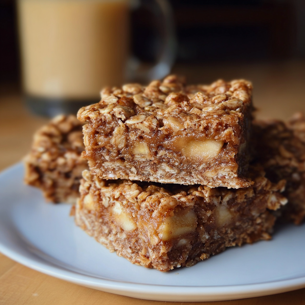 apple cinnamon breakfast bars food photograph 3