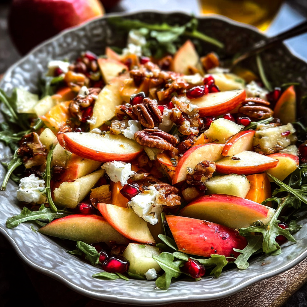 autumn harvest apple salad food photograph 3