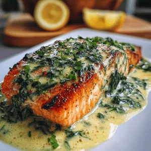 Baked Salmon Creamy Spinach: Amazing Recipe Ready in 30 Min