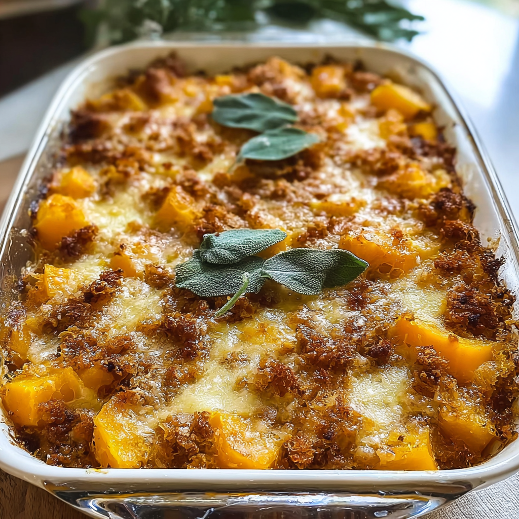 butternut squash casserole food photograph 1