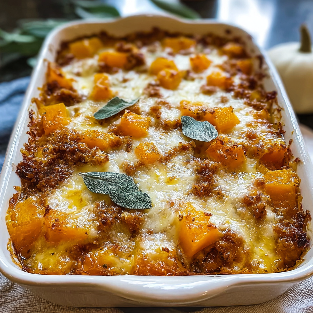 butternut squash casserole food photograph 2