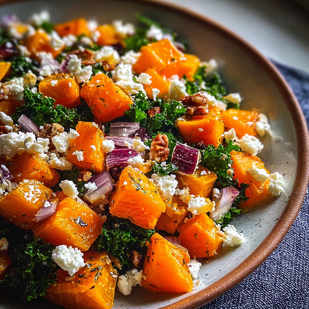 butternut squash feta salad food photograph 2