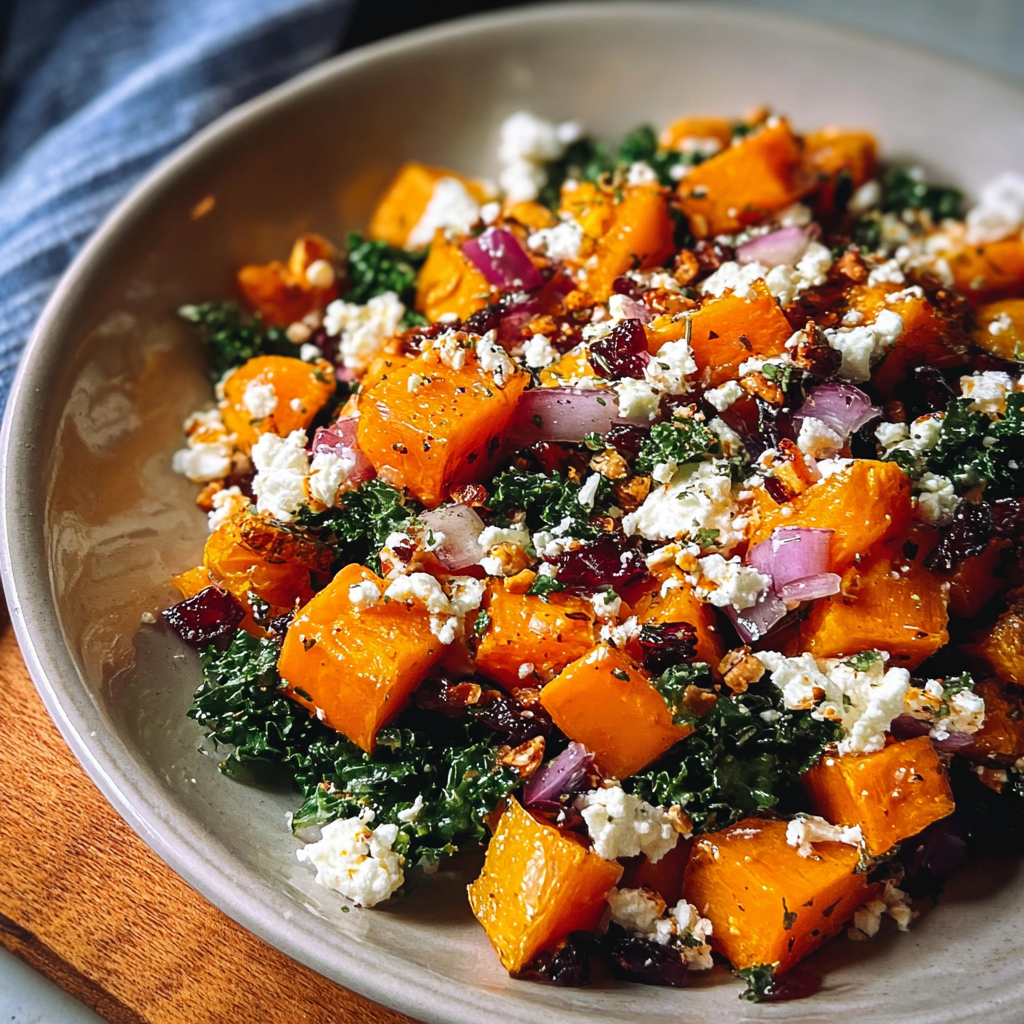 butternut squash feta salad food photograph 3