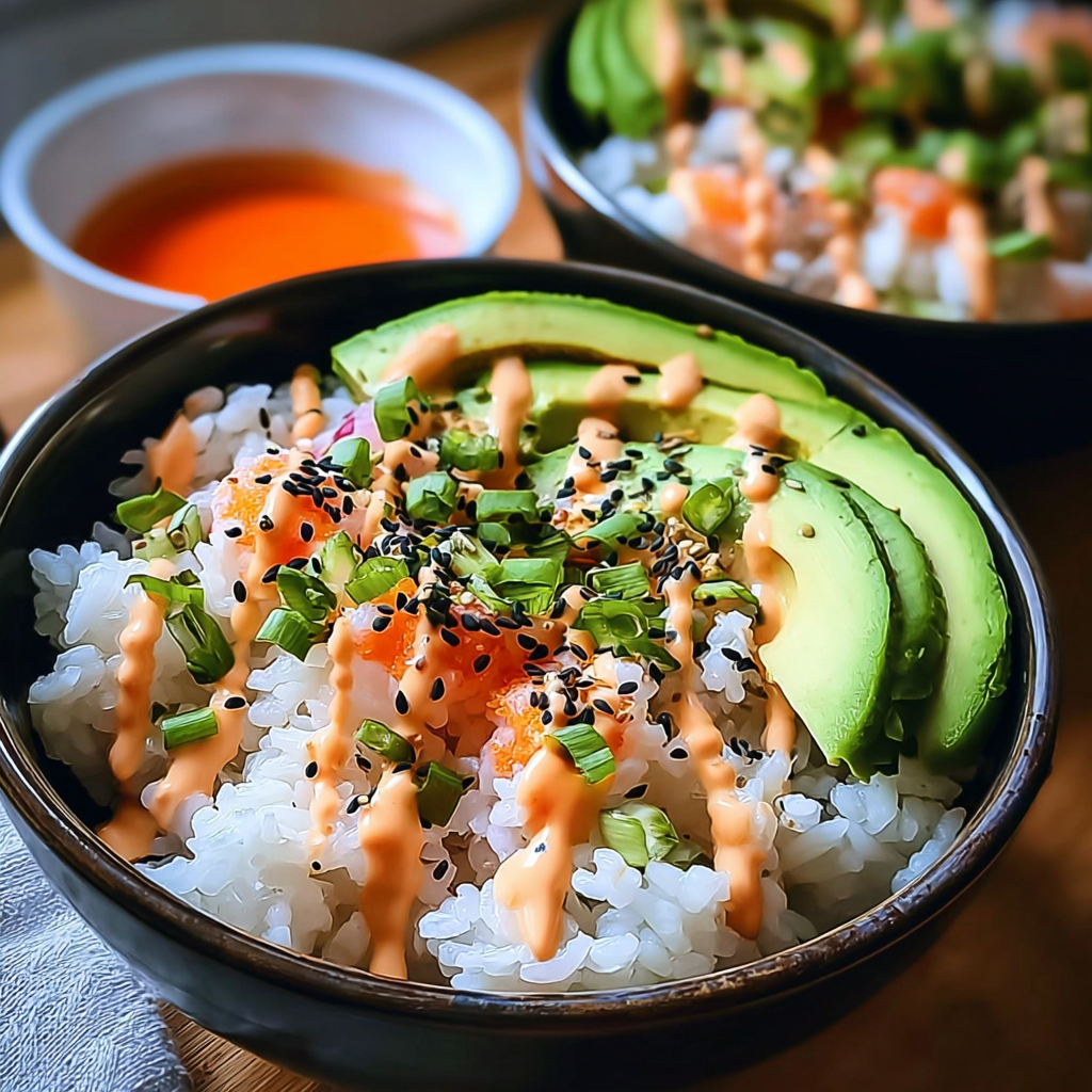 California Roll Sushi Bowls food photograph 1