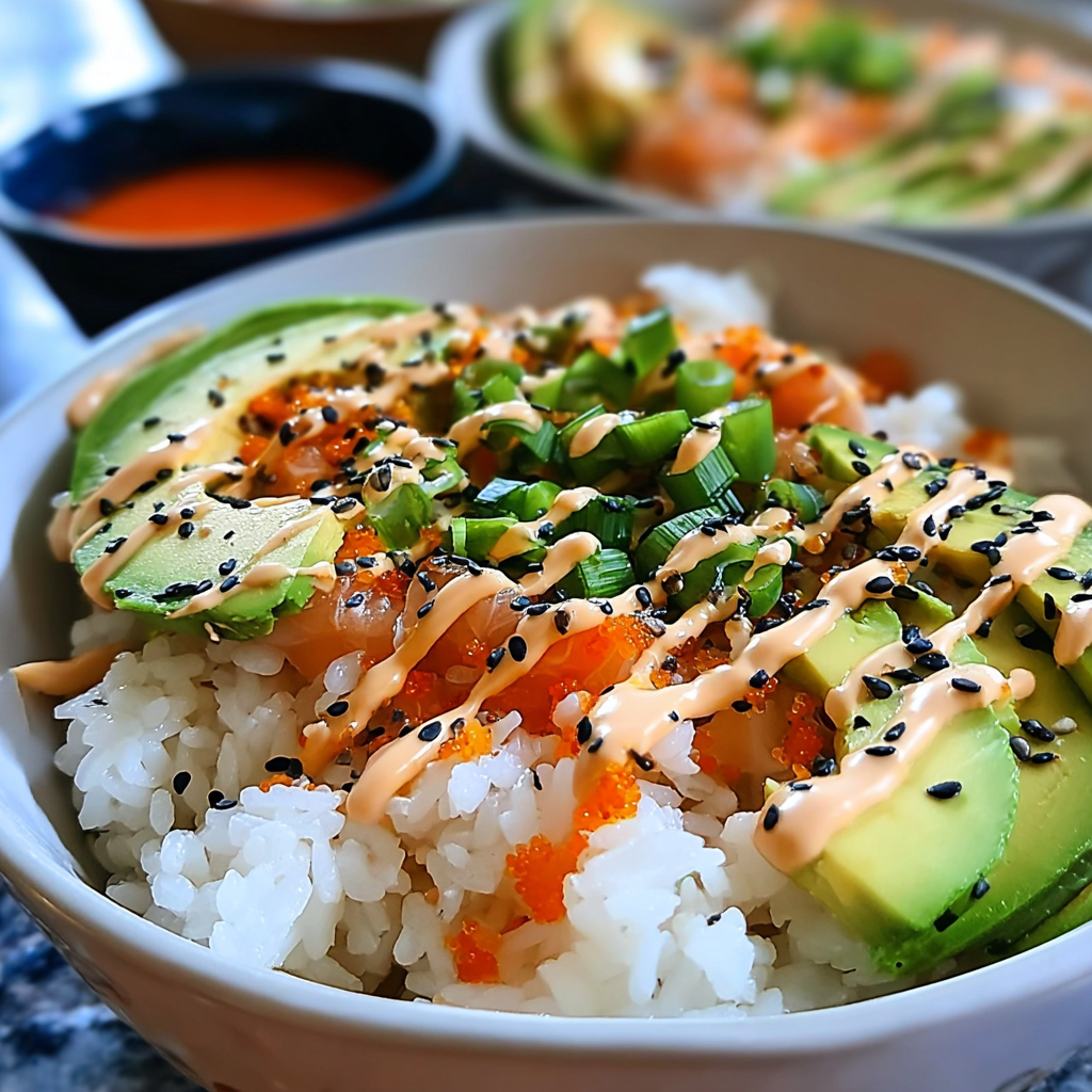 California Roll Sushi Bowls food photograph 2