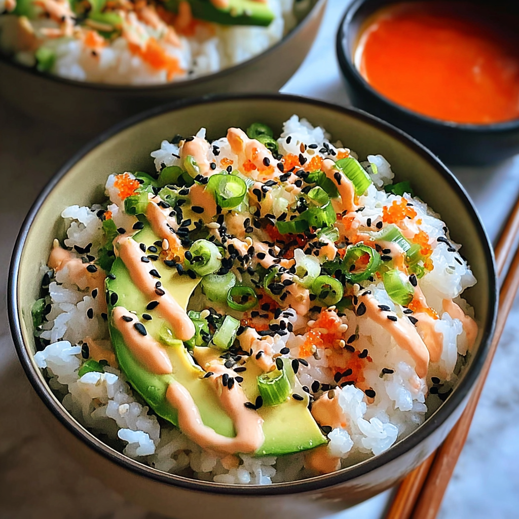 California Roll Sushi Bowls food photograph 3