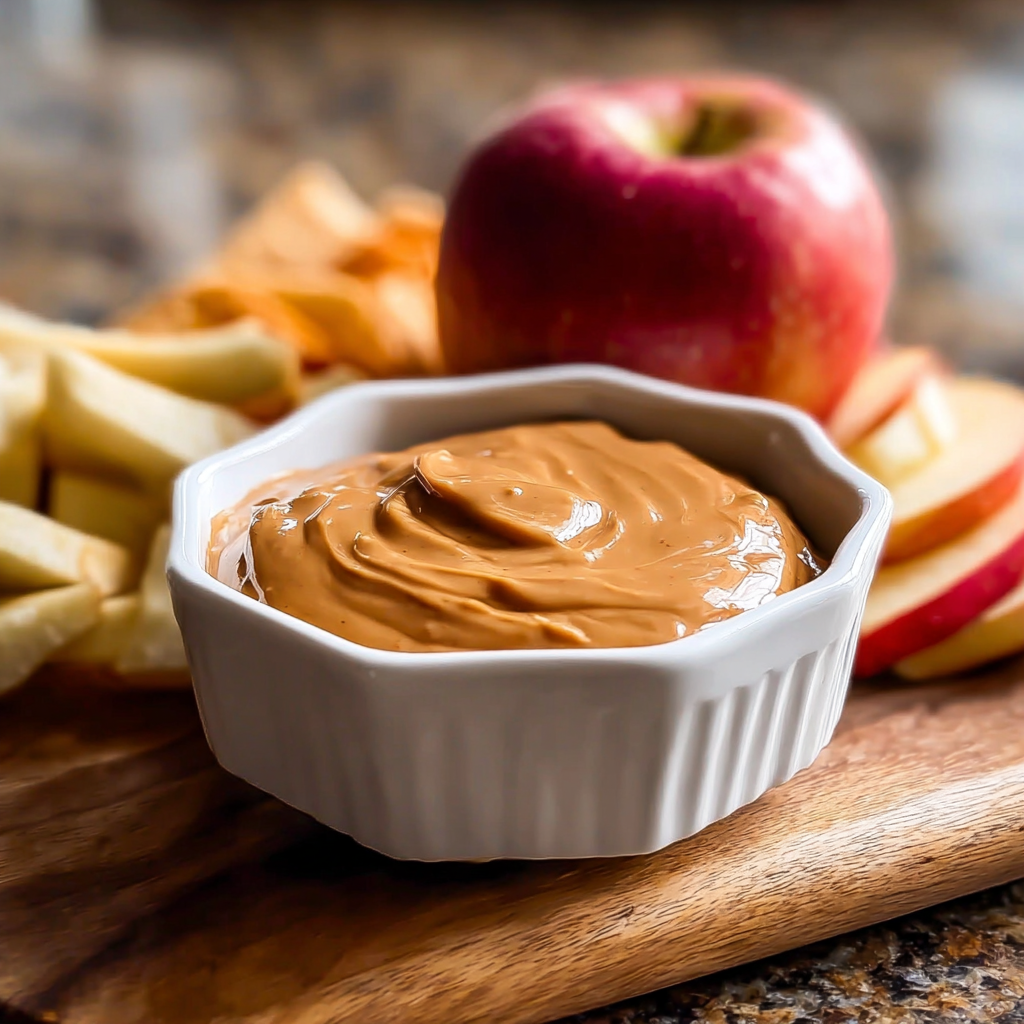 caramel apple dip food photograph 1