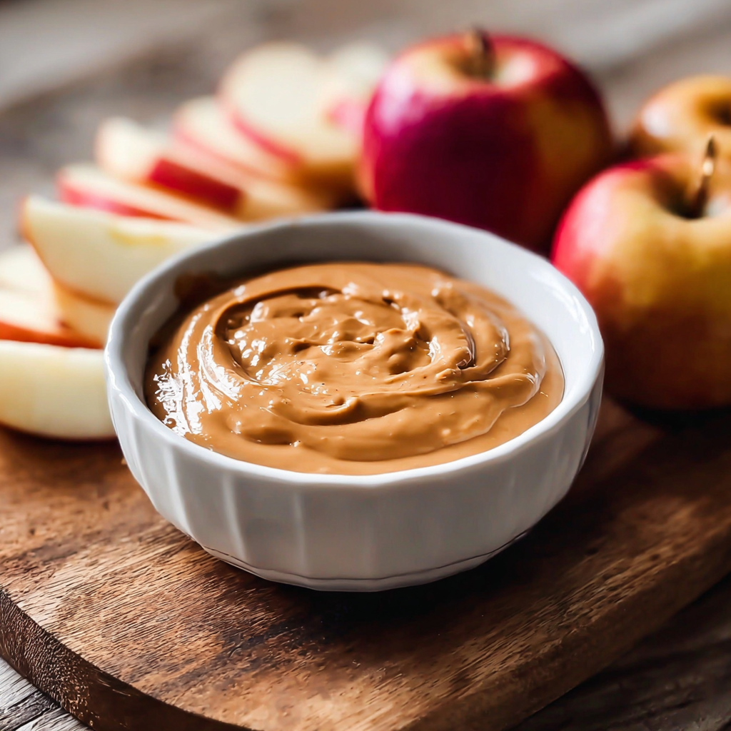 caramel apple dip food photograph 2