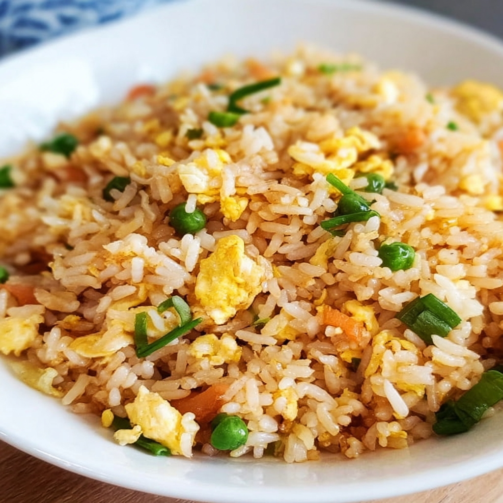 Chinese egg fried rice food photograph 3