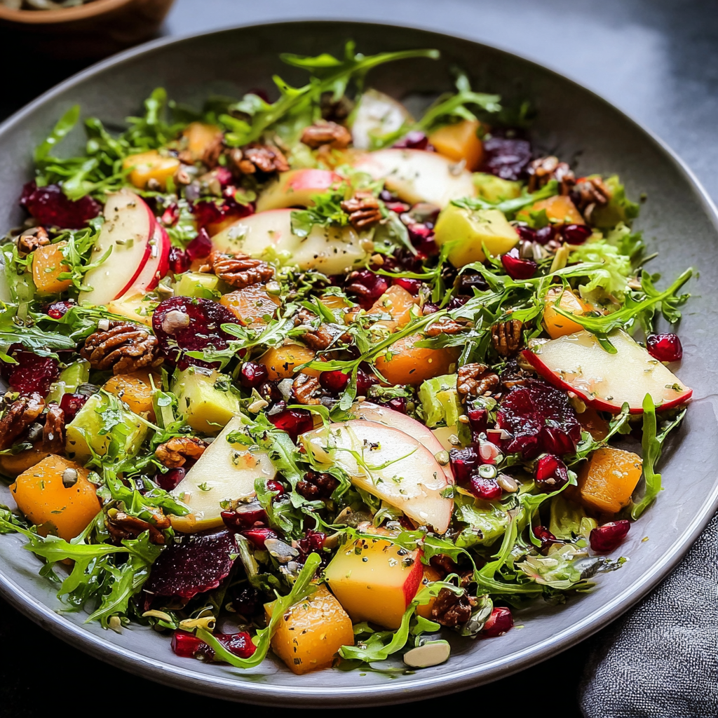 fall harvest salad food photograph 1