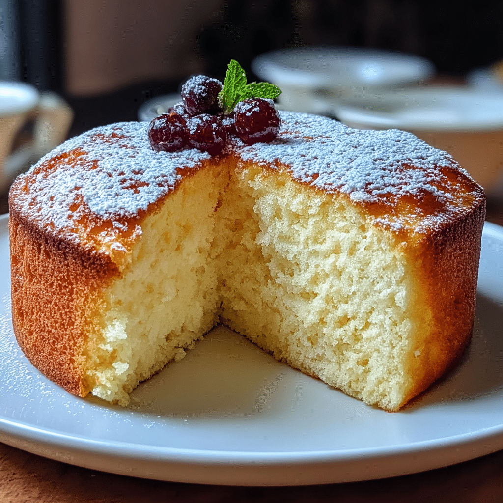 fluffy yogurt cake food photograph 2