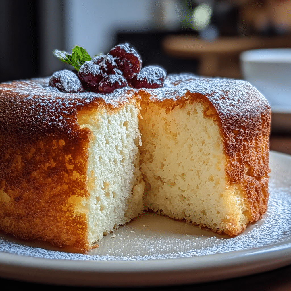 fluffy yogurt cake food photograph 3