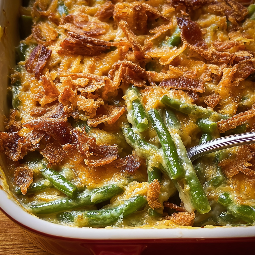 green bean casserole food photograph 2