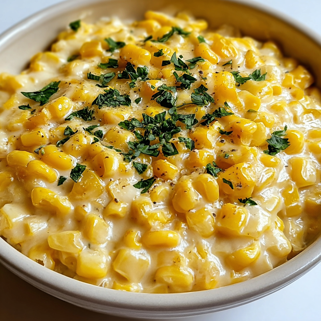 homemade creamed corn food photograph 2