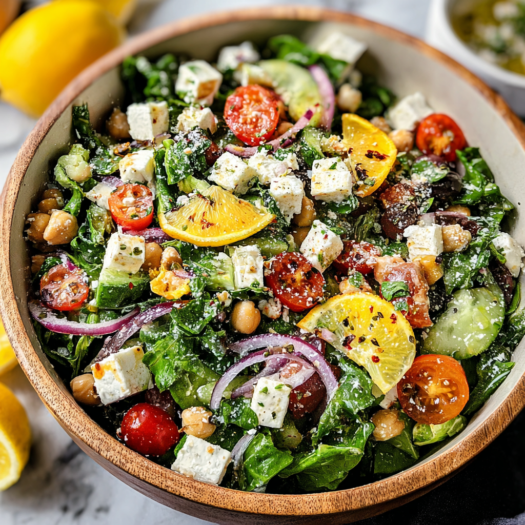 Mediterranean chickpea salad food photograph 2