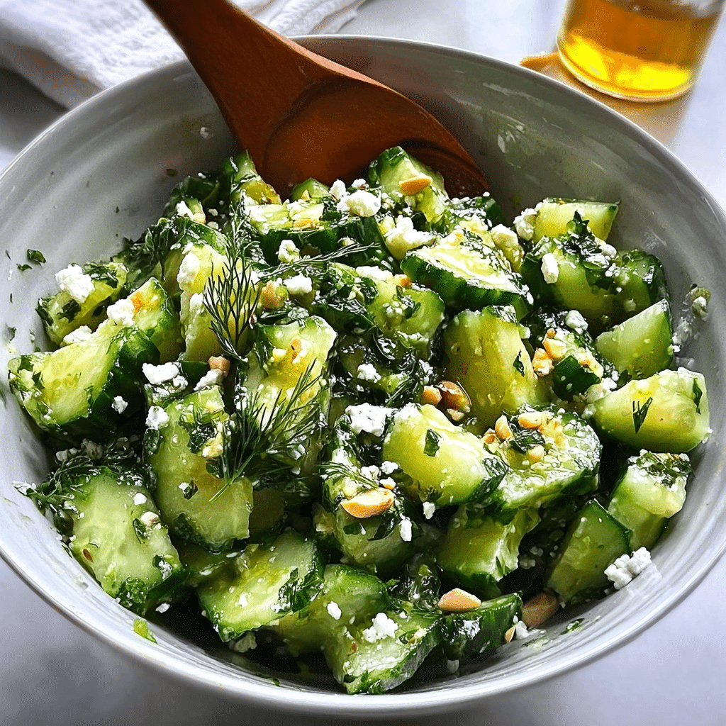 smashed cucumber salad food photograph 3