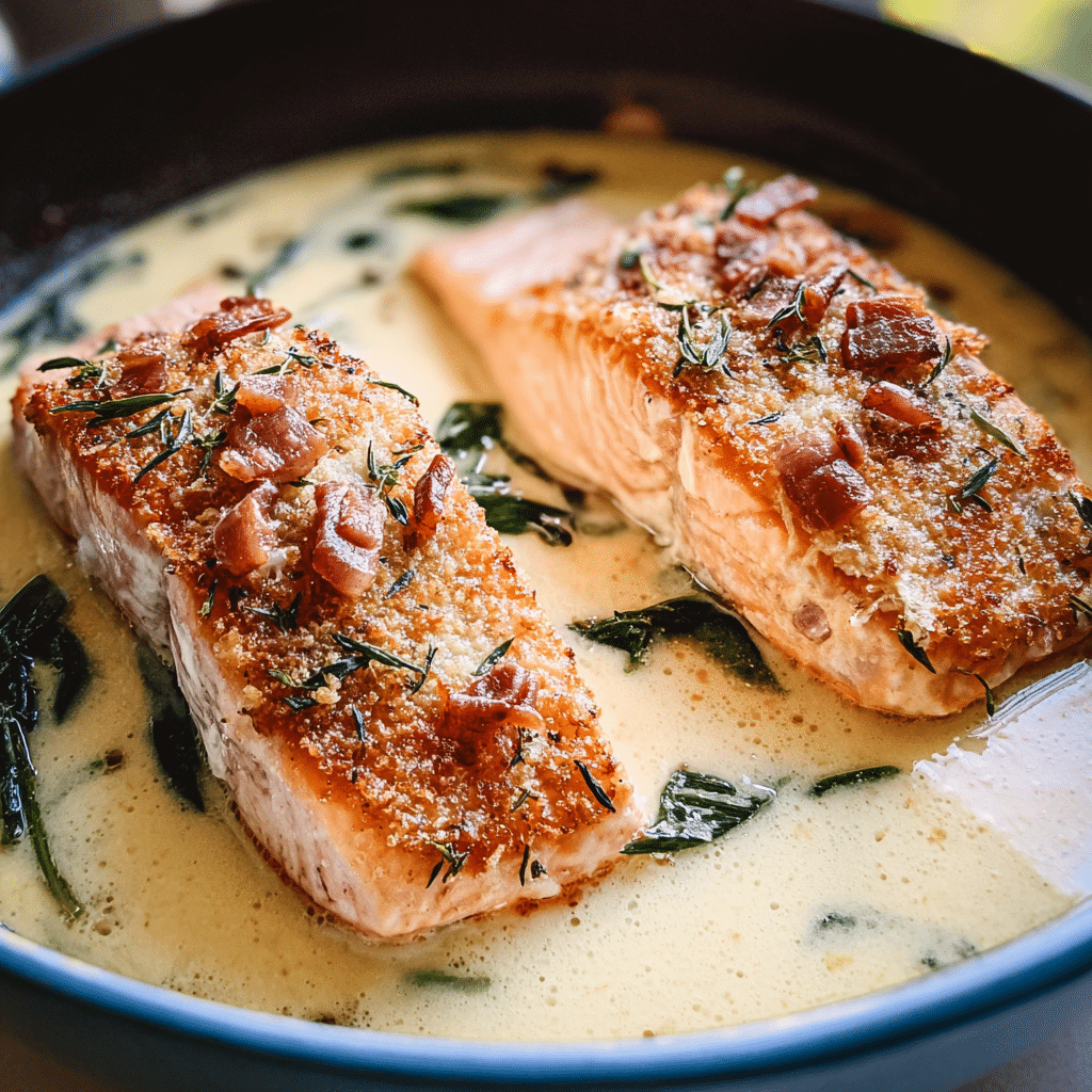 tuscan salmon parmesan food photograph 2