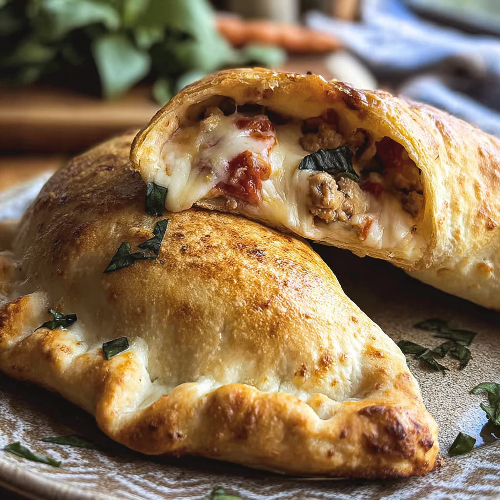 air fryer calzones food photograph 3