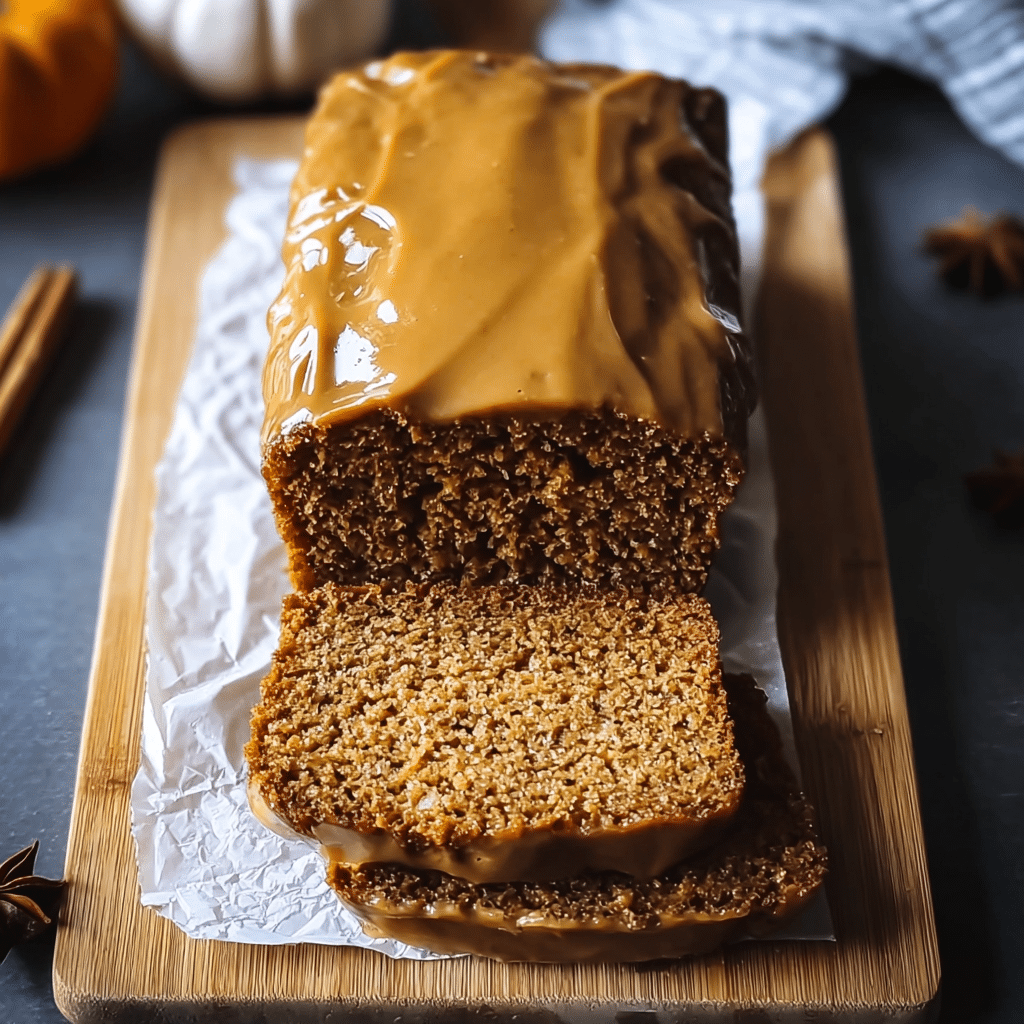 brown sugar pumpkin loaf food photograph 1