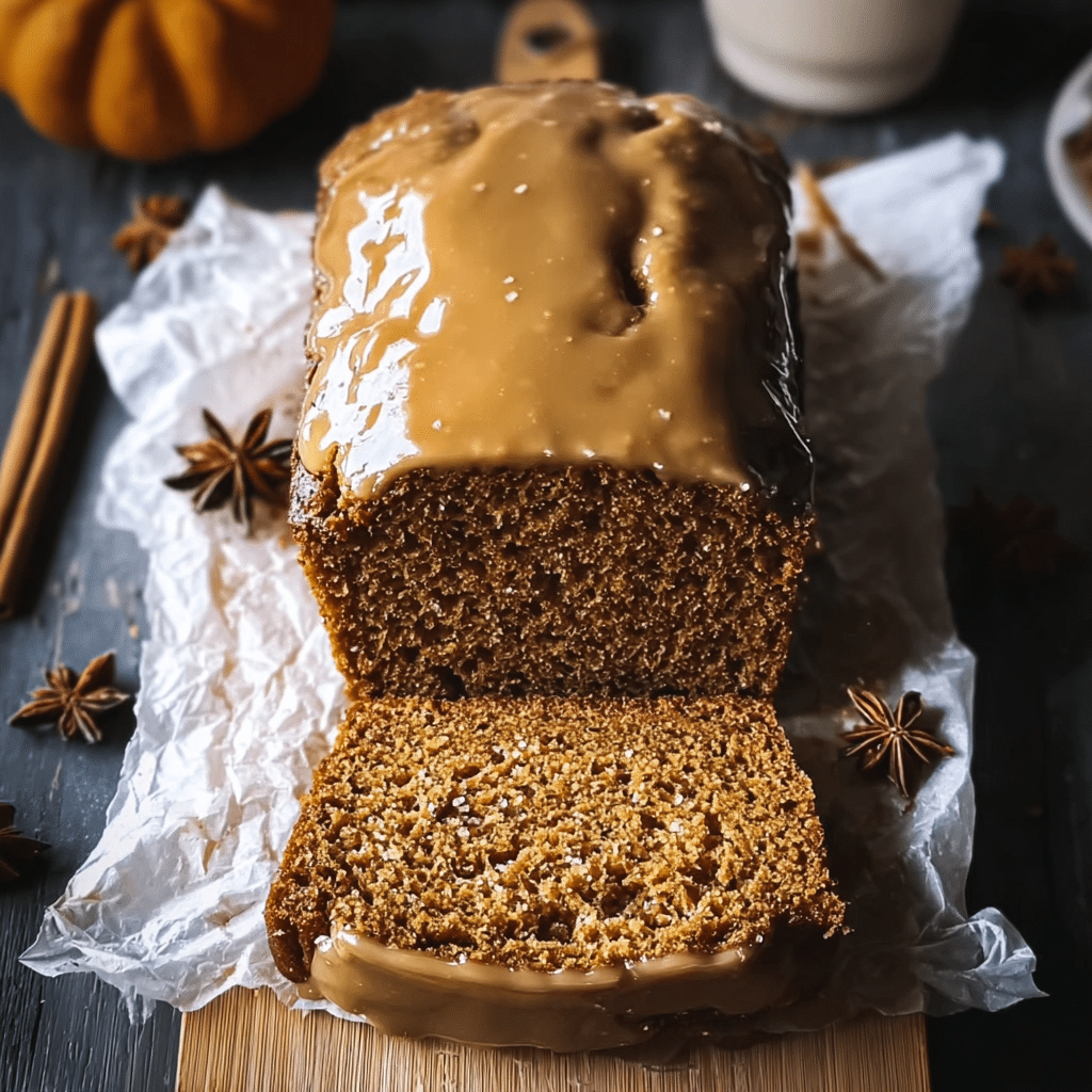 brown sugar pumpkin loaf food photograph 3