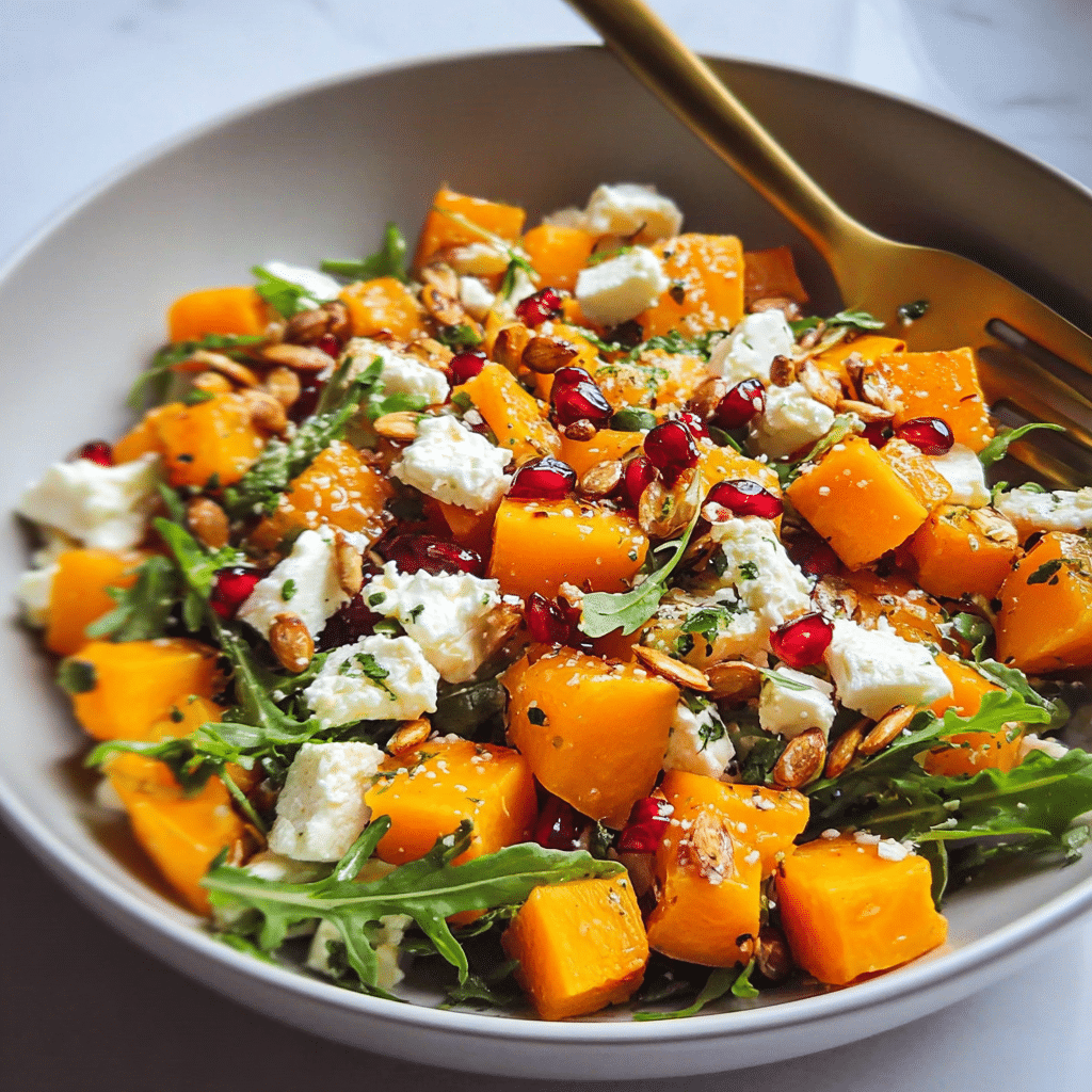 butternut squash feta salad food photograph 2