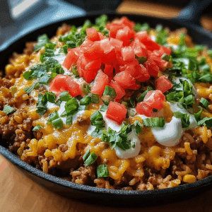 Cheesy Taco Rice: Amazing Skillet Recipe Ready in 30 Minutes