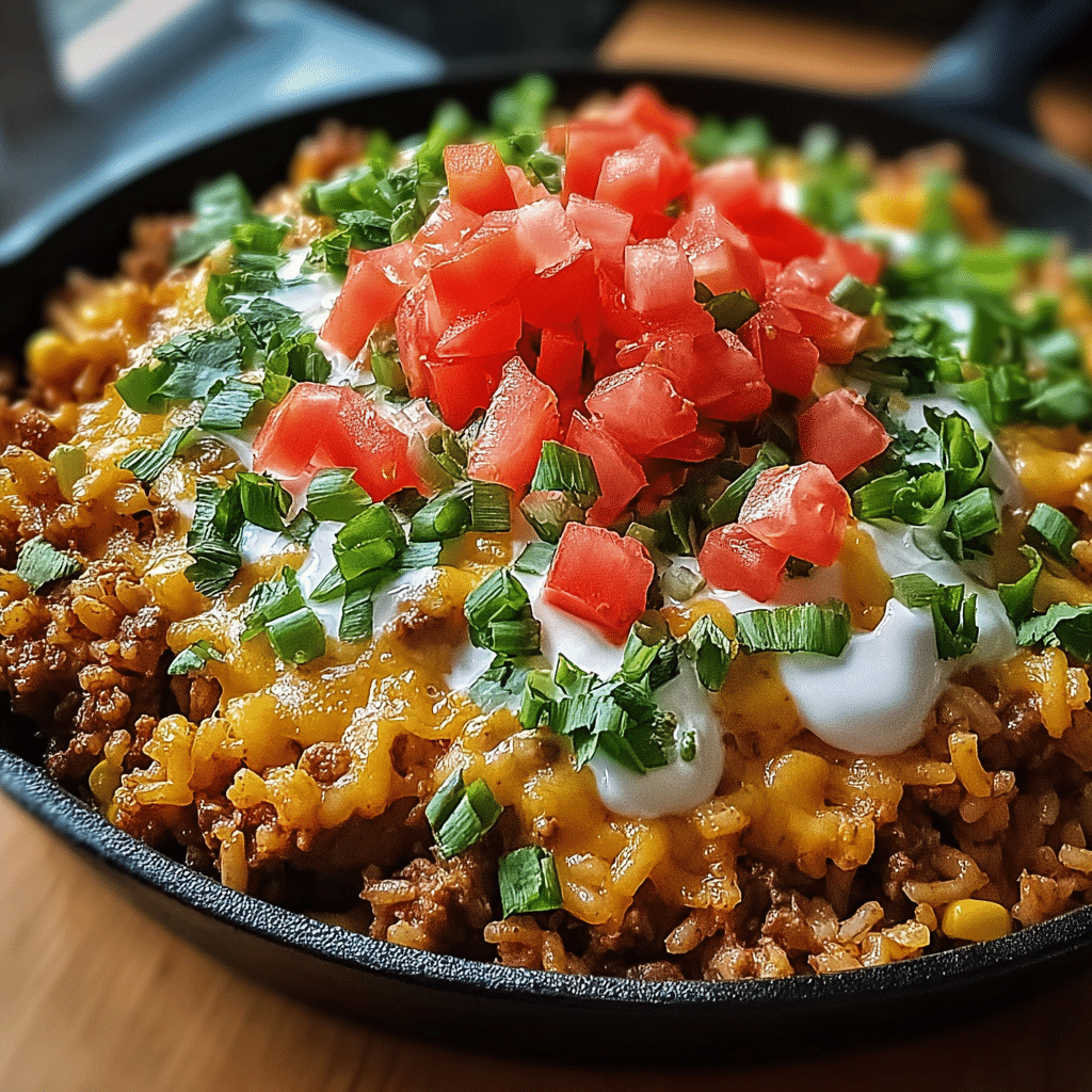 cheesy taco rice recipe