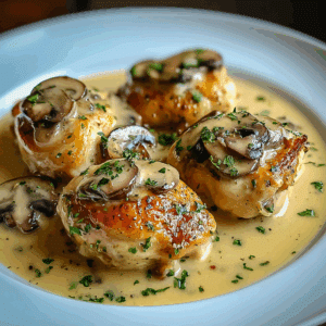 Creamy mushroom chicken thighs perfect one-pan dinner recipe