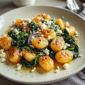 Crispy Gnocchi Spinach Feta: Amazing 20-Minute Recipe