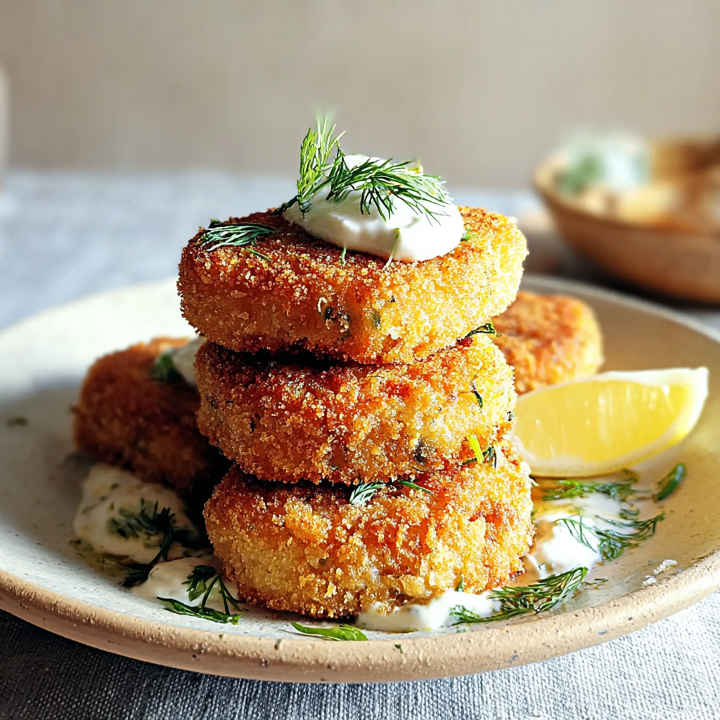 crispy salmon croquettes food photograph 3
