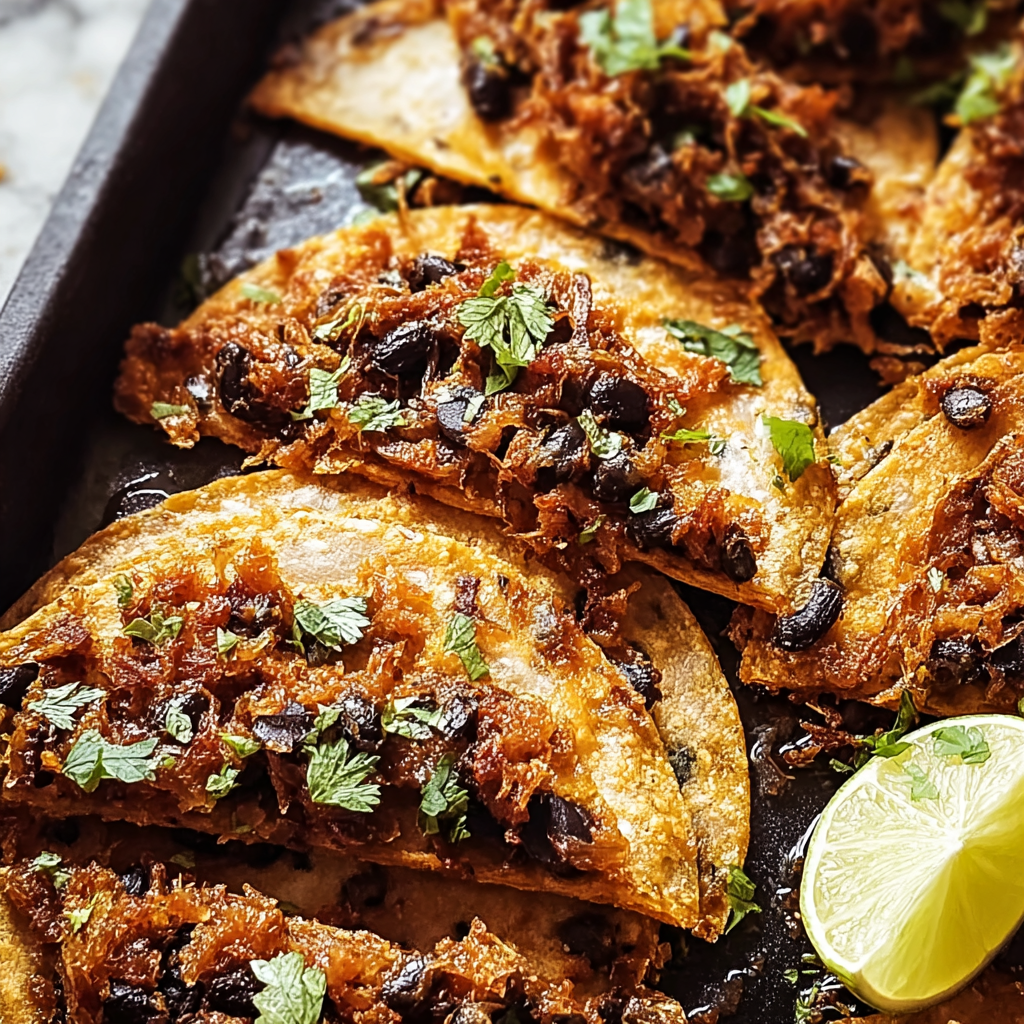 crispy sheet pan black food photograph 2