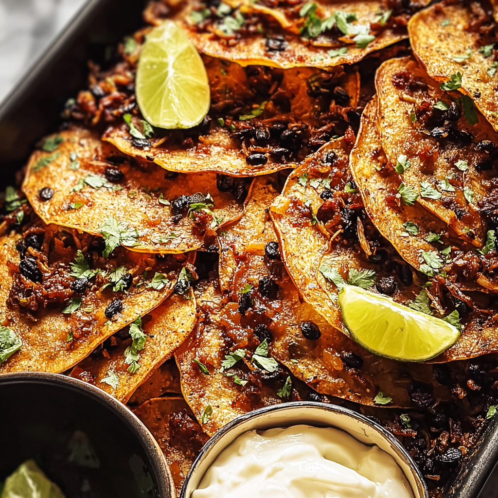 crispy sheet pan black food photograph 3