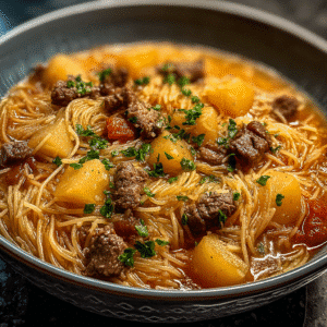 Fideo Beef Potato Soup: Amazing Hearty Recipe Ready in 45 Min