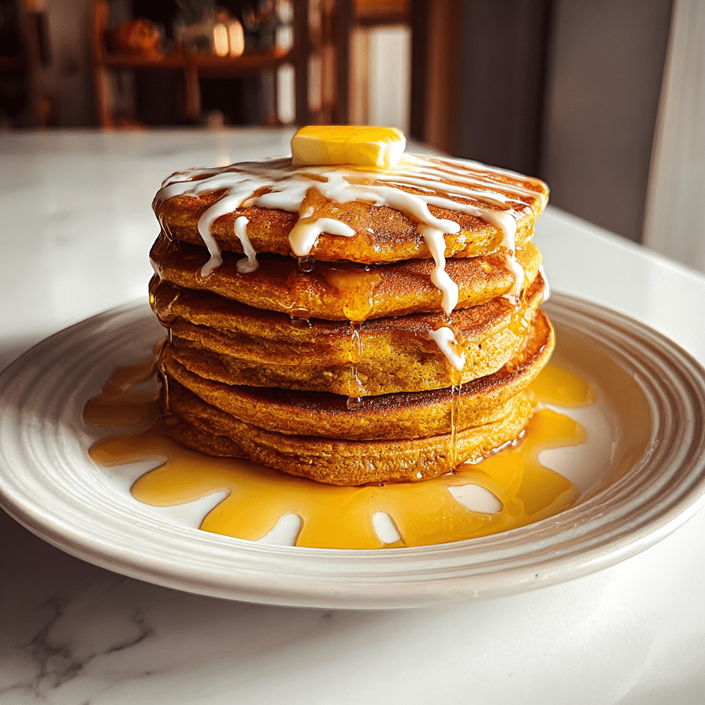 fluffy pumpkin pancakes food photograph 2
