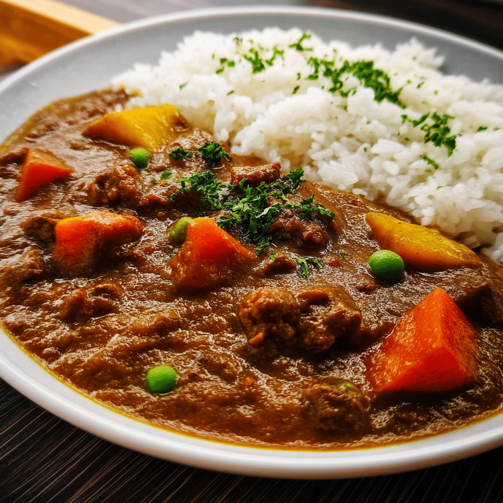 Japanese beef curry food photograph 3