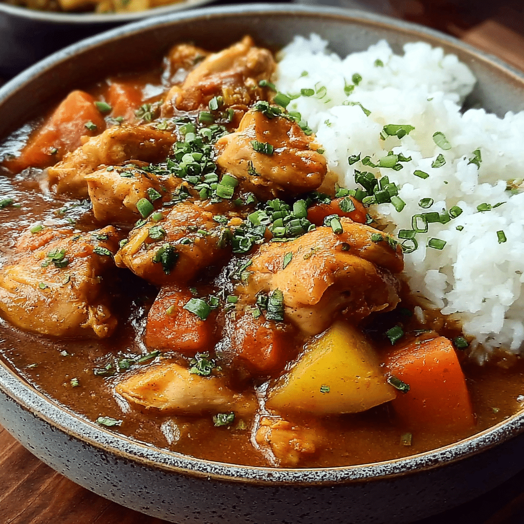 Japanese chicken curry food photograph 1