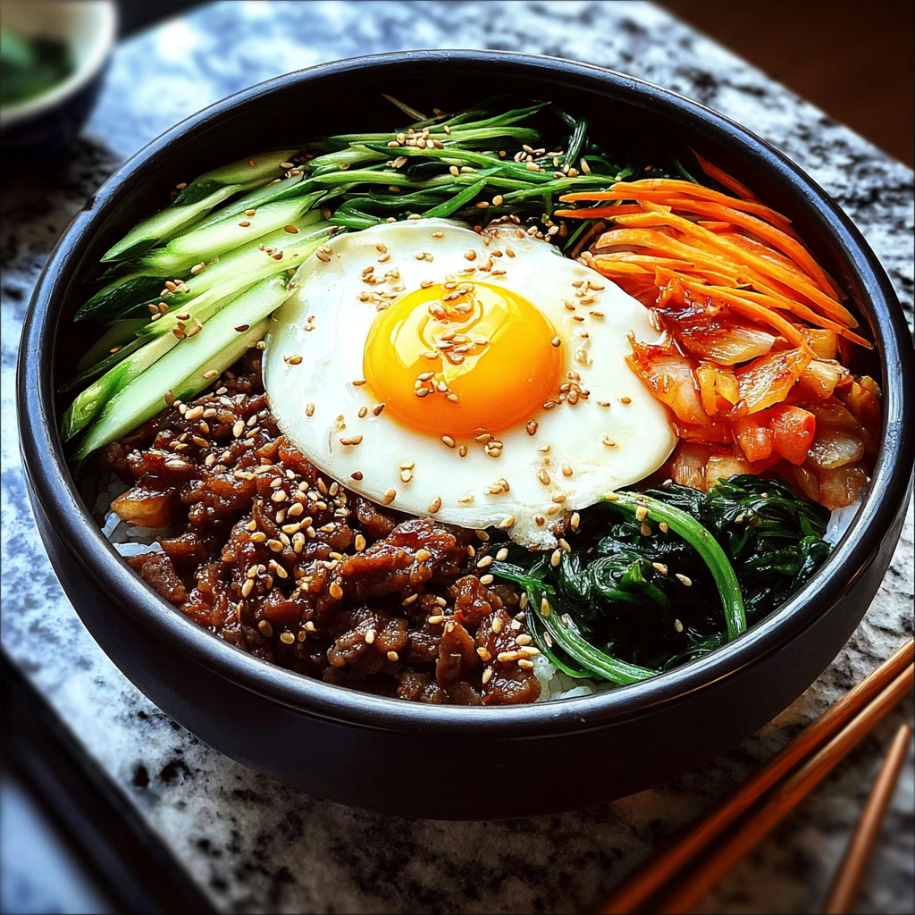 Korean Bibimbap Bowl food photograph 3